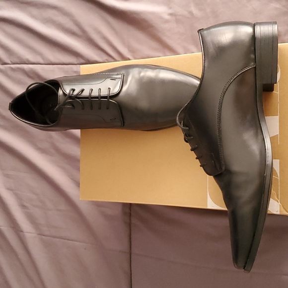 ZARA MENS BLACK DRESS SHOES size 10 ZAPATO BASIC NEW TREND - Picture 2 of 5